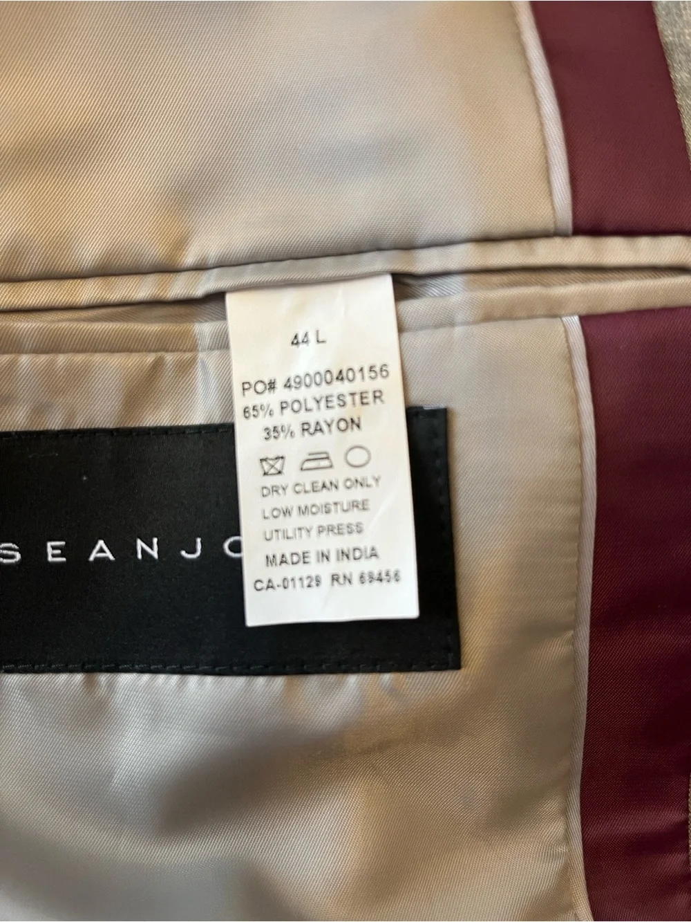 Sean John Light Gray Two-Button Suit with Notch Lapel